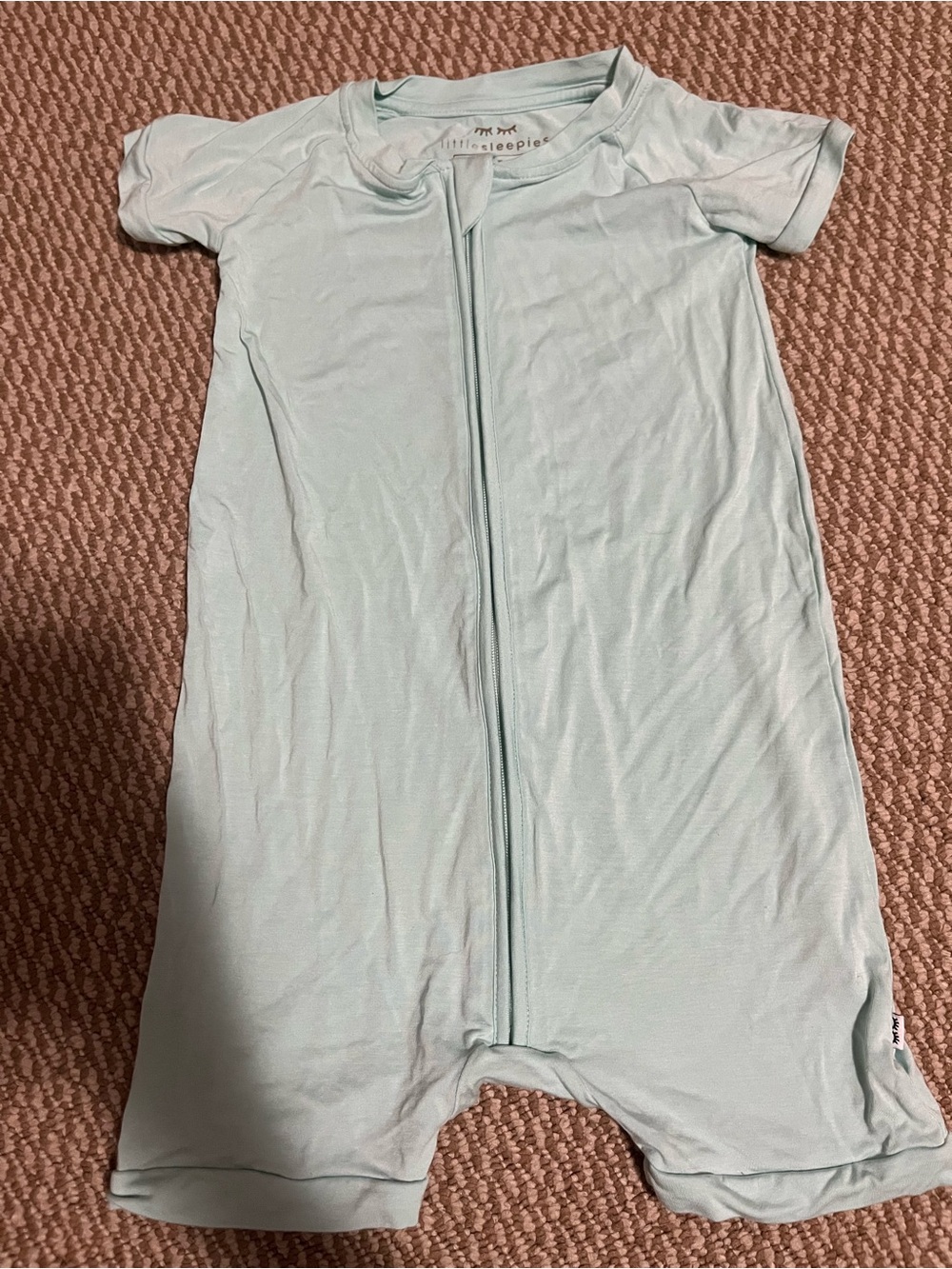 Kids 3T Little Sleepies light blue shortie zippy